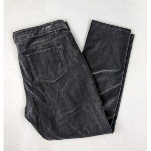 J.JILL - WOMEN'S GRAY VELVET STRAIGHT LEG PANTS - SIZE 12P - FLAW